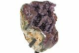 Unique, Amethyst Geode Section on Metal Stand - Uruguay #113192-3